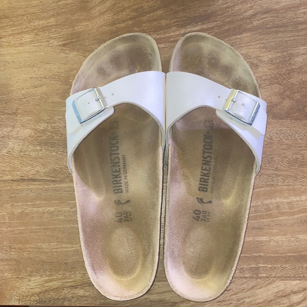 White Birkenstock Madrid Sandals
